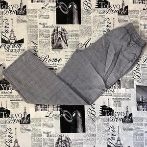 Mardel Women's Black and White plaid trousers elastic waist vintage 80s workwear